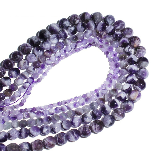 New Arrival Natural Amethystine Crystal Beads Natural Stone Purple